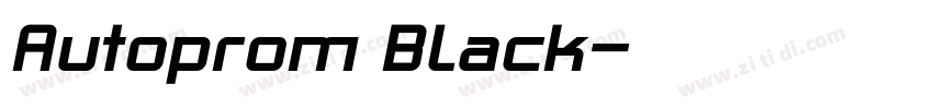 Autoprom Black字体转换 Autoprom Black字体转换